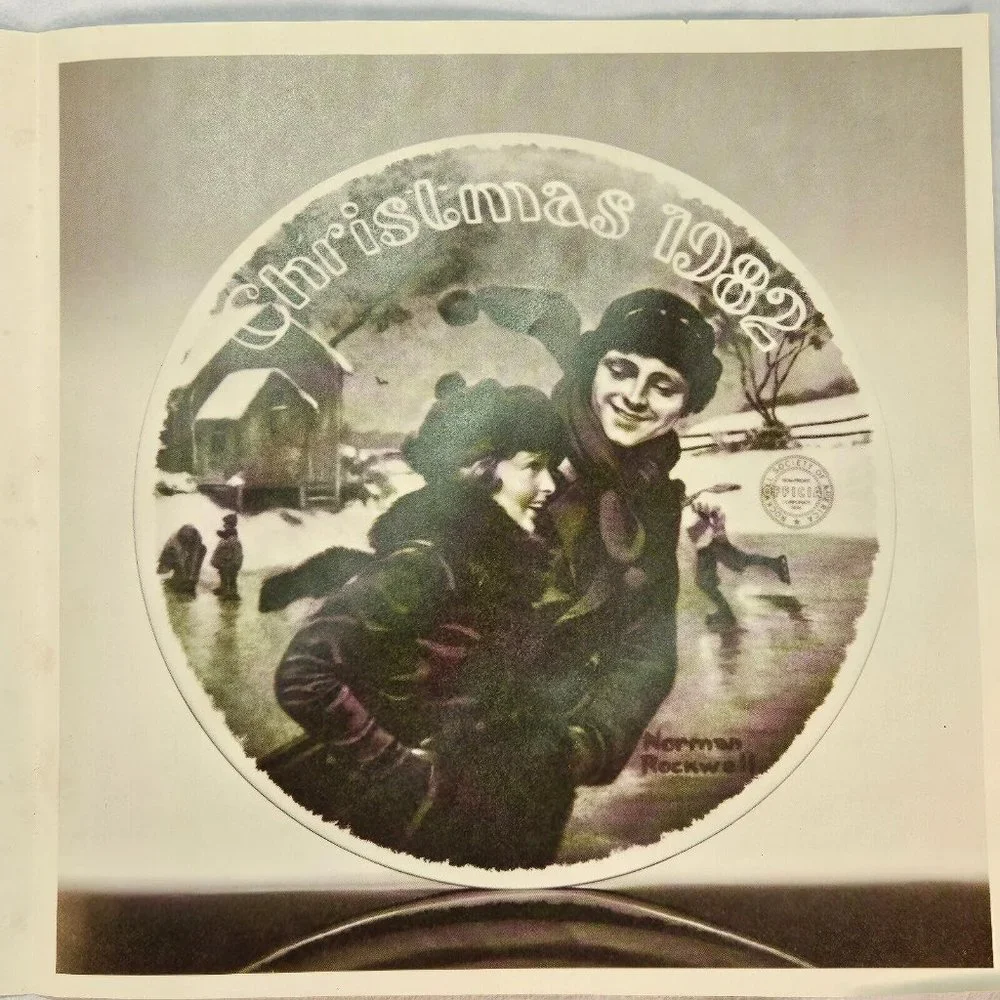 Vintage Norman Rockwell Christmas Courtship 1982 Collectors Plate COA - NIB MINT